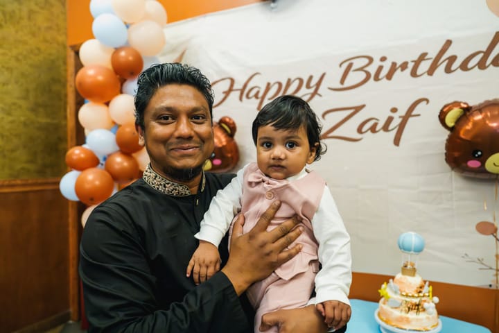 Zaif's First Birthday cover photograph